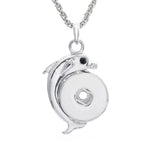 18mm Dolphin Interchangeable Snap Charm Necklace