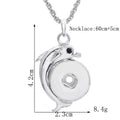 18mm Dolphin Interchangeable Snap Charm Necklace