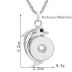 18mm Dolphin Interchangeable Snap Charm Necklace