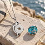 18mm Dolphin Interchangeable Snap Charm Necklace