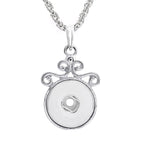 18mm Scrollwork Frame Interchangeable Snap Charm Necklace