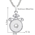18mm Scrollwork Frame Interchangeable Snap Charm Necklace