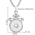 18mm Scrollwork Frame Interchangeable Snap Charm Necklace