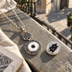 18mm Vintage Heart Scrollwork Interchangeable Snap Charm Necklace