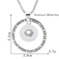 18mm Inspirational Word Ring Interchangeable Snap Charm Necklace