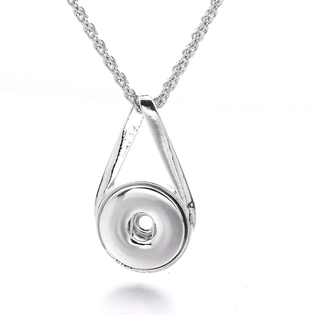 18mm Teardrop Openwork Snap Charm | Geometric Interchangeable Necklace