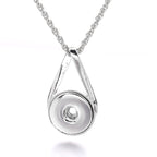 18mm Teardrop Openwork Snap Charm | Geometric Interchangeable Necklace