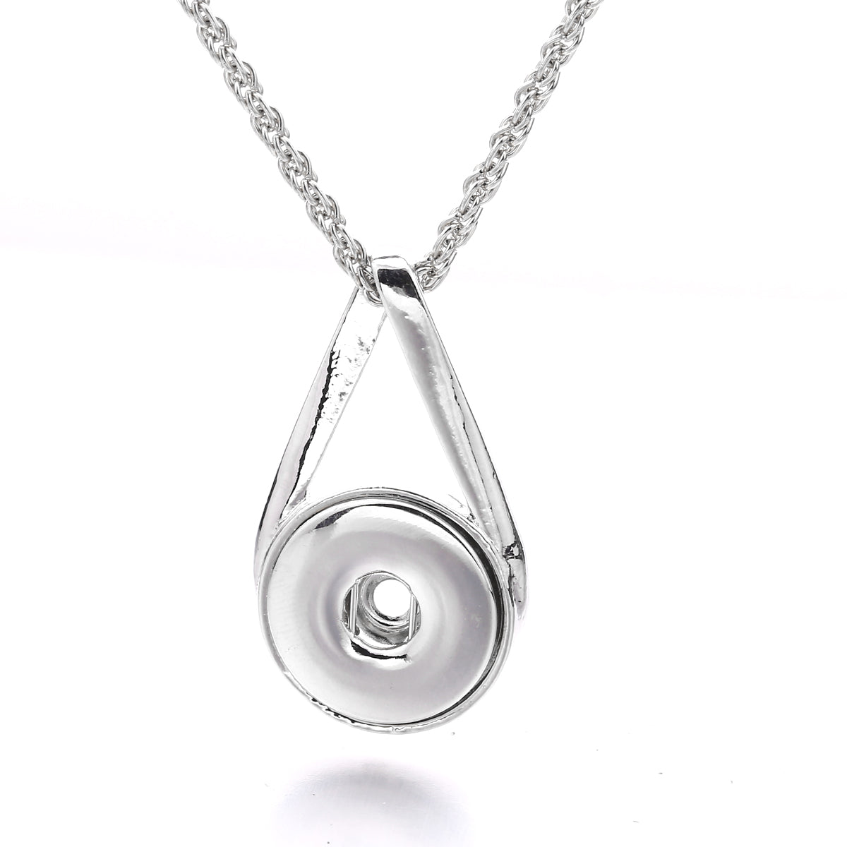 18mm Teardrop Openwork Snap Charm | Geometric Interchangeable Necklace
