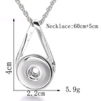 18mm Teardrop Openwork Snap Charm | Geometric Interchangeable Necklace