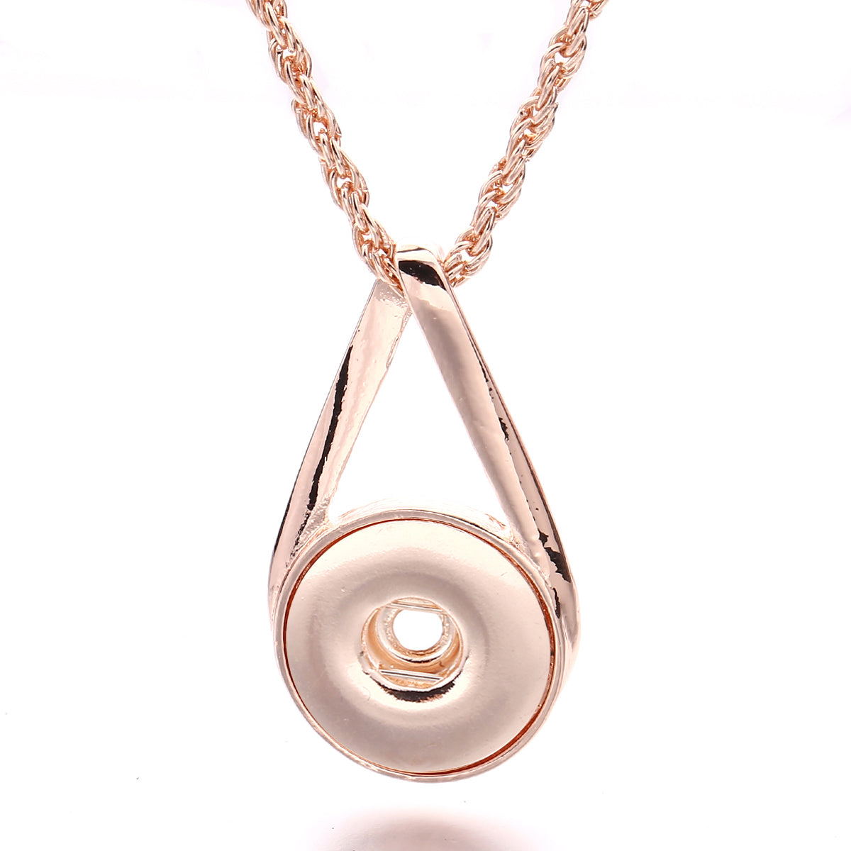 18mm Teardrop Openwork Snap Charm | Geometric Interchangeable Necklace