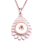 18mm Teardrop Openwork Snap Charm | Interchangeable Floral Necklace