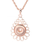 18mm Teardrop Openwork Snap Charm | Interchangeable Floral Necklace