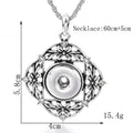 18mm Four-Petal Floral Snap Charm | Vintage Openwork Interchangeable Necklace
