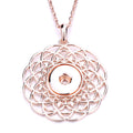 18mm Layered Petal Snap Charm | Interchangeable Floral Necklace Pendant