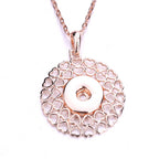 18mm Heart Lace Snap Charm | Interchangeable Openwork Floral Pendant