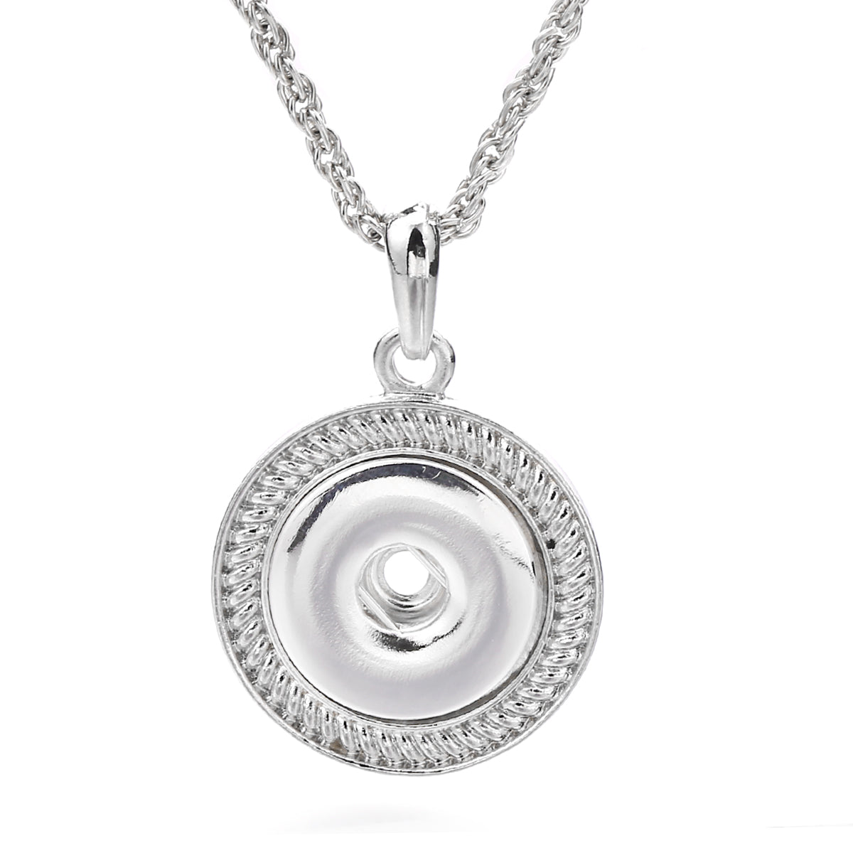 18mm Braided Ring Snap Charm | Interchangeable Woven Pendant