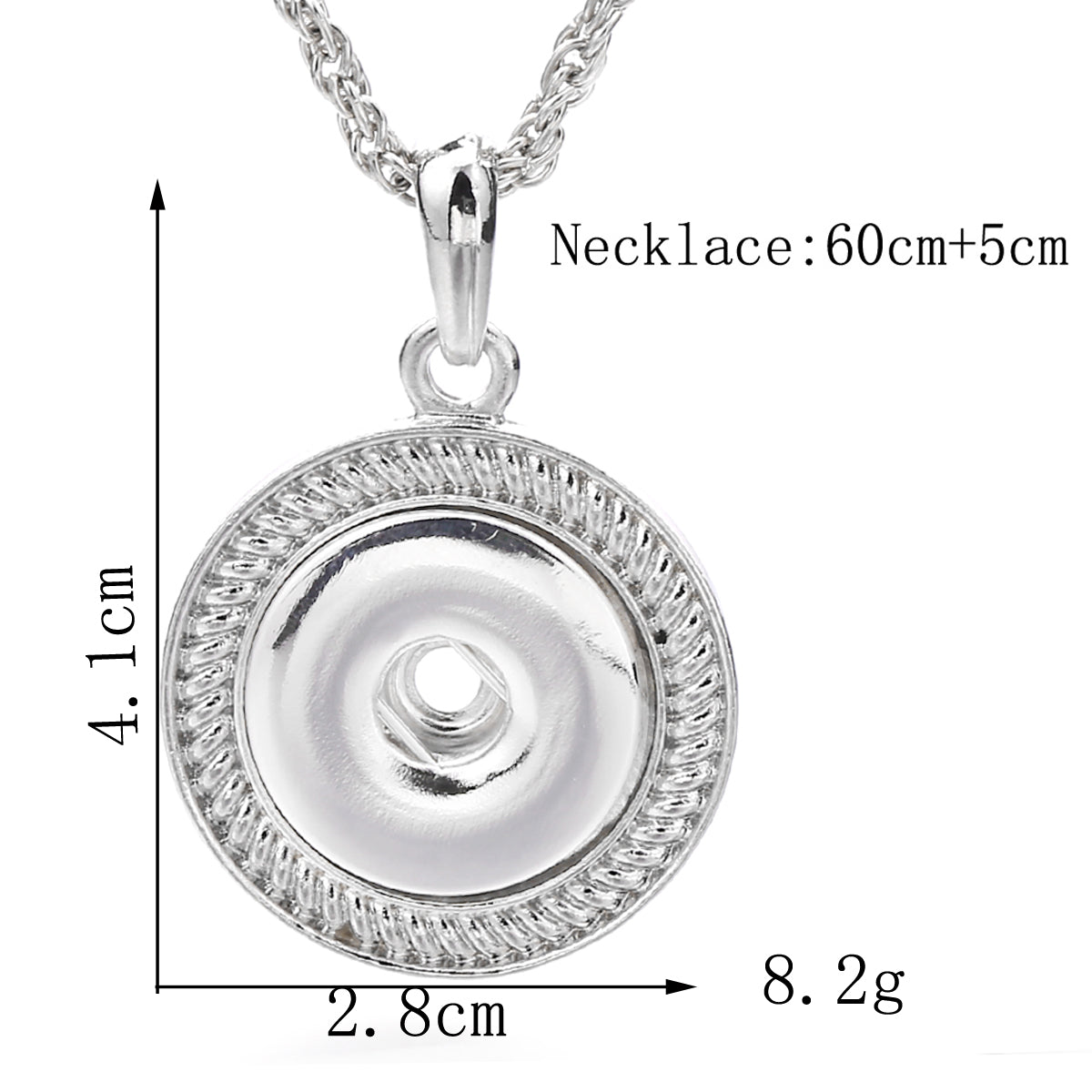 18mm Braided Ring Snap Charm | Interchangeable Woven Pendant
