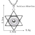 18mm Six-Pointed Star Snap Charm | Interchangeable Rhinestone Pendant