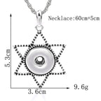 18mm Six-Pointed Star Snap Charm | Interchangeable Rhinestone Pendant