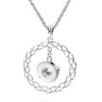 18mm Braided Circle Snap Charm | Interchangeable Pendant