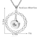 18mm Braided Circle Snap Charm | Interchangeable Pendant