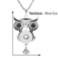 18mm Vintage Owl Snap Charm | Interchangeable Pendant Jewelry