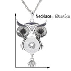 18mm Vintage Owl Snap Charm | Interchangeable Pendant Jewelry