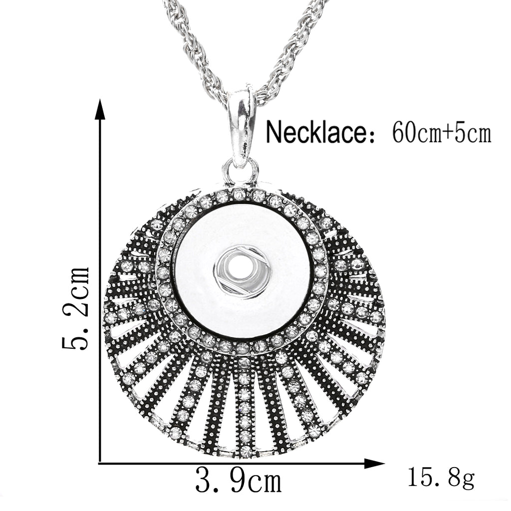 18mm Crescent Radiance Snap Charm | Interchangeable Rhinestone Pendant