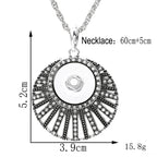 18mm Crescent Radiance Snap Charm | Interchangeable Rhinestone Pendant