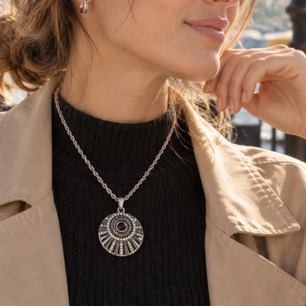 18mm Crescent Radiance Snap Charm | Interchangeable Rhinestone Pendant