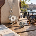 18mm Elegant Swan Snap Charm | Winged Interchangeable Jewelry