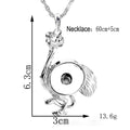 18mm Elegant Swan Snap Charm | Winged Interchangeable Jewelry