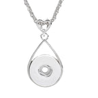 18mm Teardrop Frame Snap Charm | Interchangeable Necklace Charm