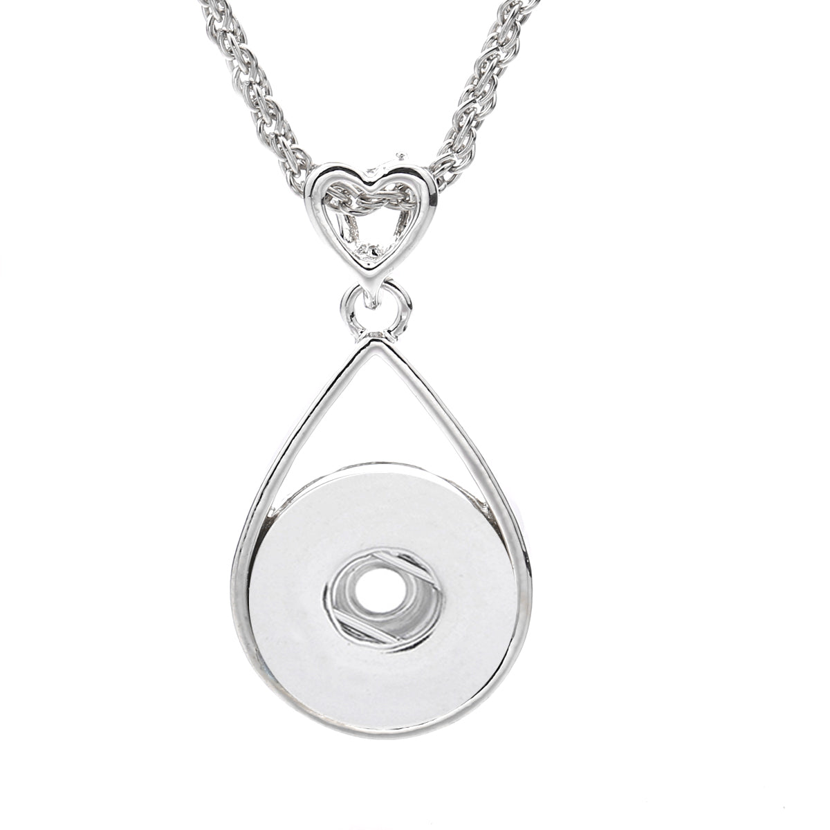 18mm Teardrop Frame Snap Charm | Interchangeable Necklace Charm