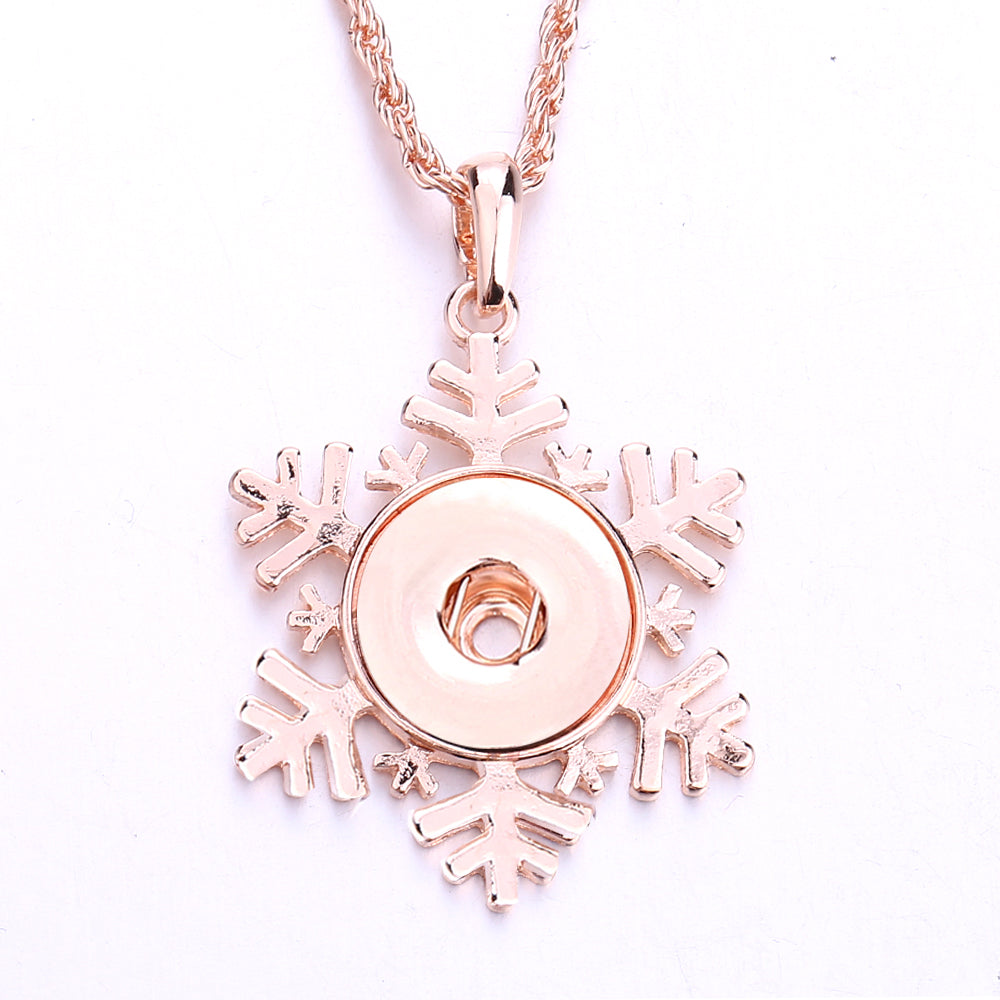 18mm Snowflake Snap Charm | Interchangeable Winter Jewelry