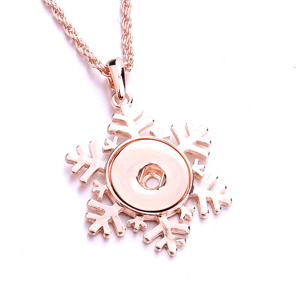 18mm Snowflake Snap Charm | Interchangeable Winter Jewelry
