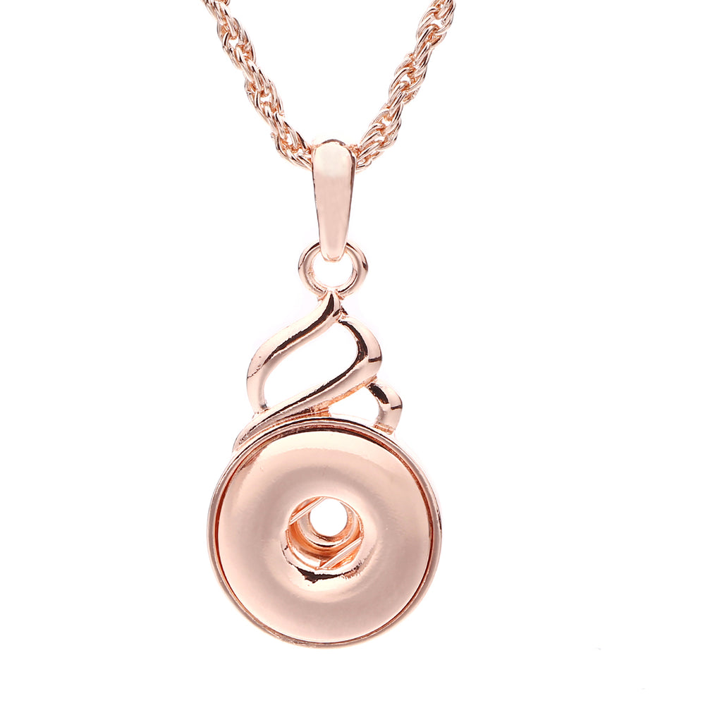 18mm Intertwined Swirl Snap Charm | Abstract Jewelry