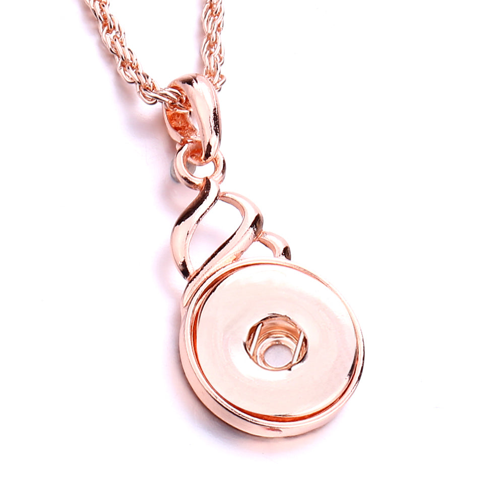 18mm Intertwined Swirl Snap Charm | Abstract Jewelry