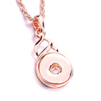 18mm Intertwined Swirl Snap Charm | Abstract Jewelry