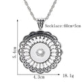 18mm Vintage Floral Embossed Interchangeable Snap Charm Necklace