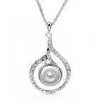 18mm Teardrop Crystal Snap Charm | Rhinestone Interchangeable Necklace