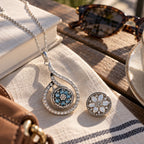 18mm Teardrop Crystal Snap Charm | Rhinestone Interchangeable Necklace