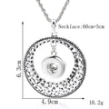 18mm Woven Circle Snap Charm | Interchangeable Rhinestone Necklace Charm