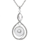 18mm Intertwined Infinity Rhinestone Snap Charm