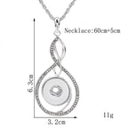 18mm Intertwined Infinity Rhinestone Snap Charm