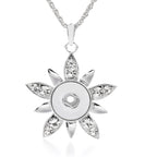 18mm Rhinestone Sunburst Snap Charm