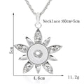 18mm Rhinestone Sunburst Snap Charm