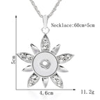 18mm Rhinestone Sunburst Snap Charm