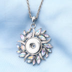 18mm Iridescent Floral Wreath Snap Charm