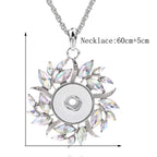 18mm Iridescent Floral Wreath Snap Charm